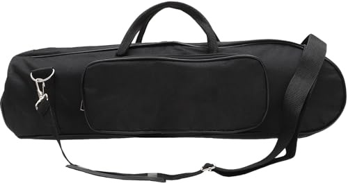 Cabilock Borsa per Tromba Design Creativo e Semplice Oxford Spesso Tasca Frontale Borsa a Tracolla Resistente per Trasporto e Protezione della Tromba Nera
