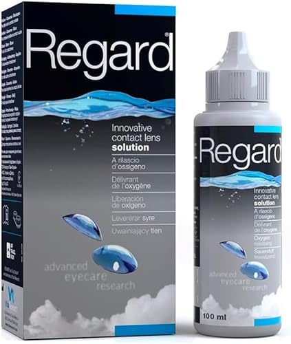 Regard RGP Rengörings- och förvaringslösning | Isotonisk buffertlösning för formstabila kontaktlinser | Oxyklorit-komplex utan konserveringsmedel inklusive behållare | 100 ml