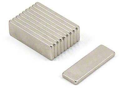 Ultra High Performance N52 Neodymium Magnet for Arts, Crafts, Model Making, DIY, Hobbies, Office and Home - 25mm x 8mm x 2mm thick - 3kg Pull - Pack of 10