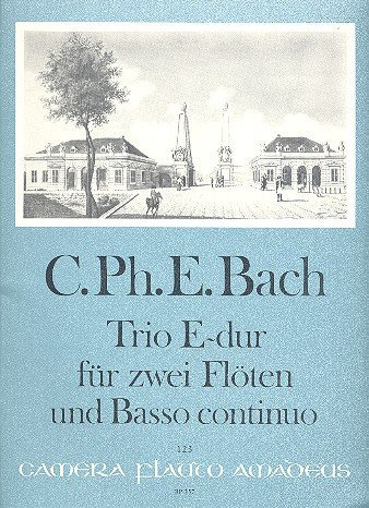 Klassiska noter AMADEUS BACH C.P.E. - Triosonate E-DUR - 2 FLÖTEN UND BC tvärflöjt