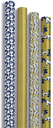 Clairefontaine 201984AMZC - Karton mit 20 Rollen Geschenkpapier Excellia 80g 5mx0m35, sortierte Motiven Loslassen, 20 Rollen