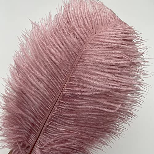 Sowder 10 st bukettsfjädrar 30–35 cm (12–14 tum) för bröllopsdekoration (Dusty Rose)
