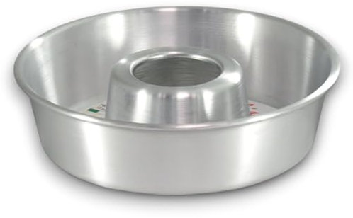 KORAT - Stampo in Alluminio per Ciambella con Buco Aperto Centrale Ruoto per Dolci Made in Italy Disponibile in 4 Dimensioni Bakery Torte Dolci Rustici (Alluminio, 22 Cm)