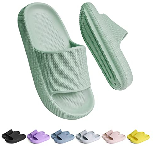 Buwege Kids Sliders Girls Boys Shower Slippers Summer Pool Soft EVA Slide Sandals Outdoor Bath House Flip Flops