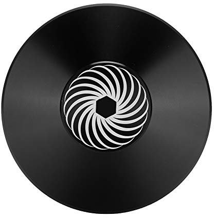 LP-vinylkl?mma, skivspelares stabilisator Minska vibrationer Skivbordsskivstabilisatorkl?mma f?r LP-vinylskiva f?r skivor(Svart)