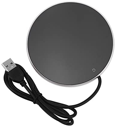 USB Candle Warmer Plate Auto Shut Off Small Portable 5V 2A Coffee Mug Warmer for Home Office Silver