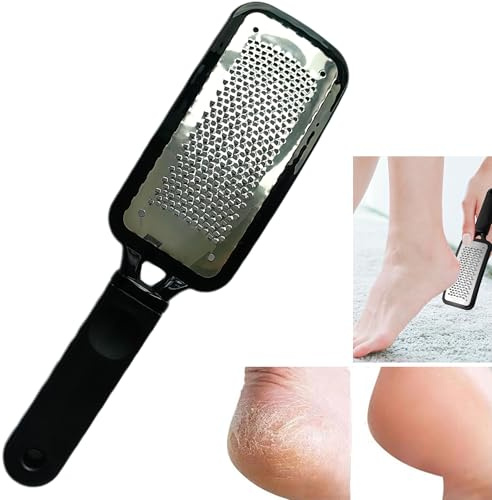 Syiyunran Raspa Piedi Professionale Pedicure - Nero 27x7cm，Dura Umidi e Secchi Amichevole Lima Strumento Per la Pelle Calli in Metallo Professionelle Fußraspel Fußschwielenentferner
