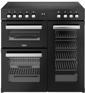Belling Cookcentre 90cm Electric Ceramic Range Cooker - Black
