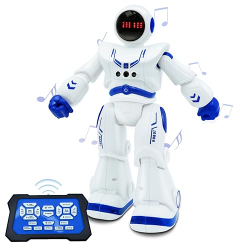 katietoy Robot Kids Toys for 4 5 Years Old Boys Girls, Remote Control Robots Kits, RC Smart Gesture Sensing Toy for Kids Christmas Birthday Gifts for 6 7 8 9 10 11 12 Years Old (BLUE)