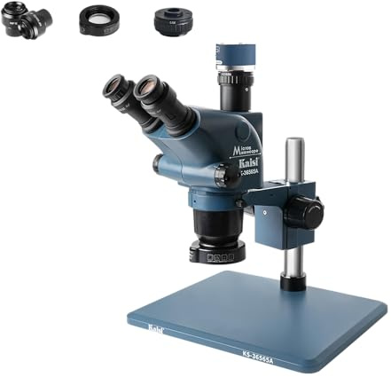 Kaisi 36565A 6.5-65 Zoom Trinocular Microscope 4K HD Large Base Microscope Phone Repair PCB SMD BGA Soldering Tools(36565A-0.5ctv-lens)