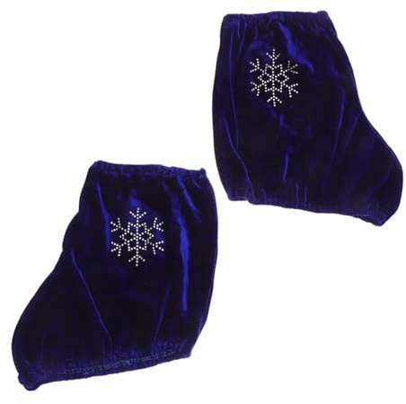UPKOCH Couvre- et Ajustement Sécurisé de Patinage Artistique en Velours Bleu Protection Confortable pour Patins à roulettes et Patins à Glace pour Compétitions et Entraînements