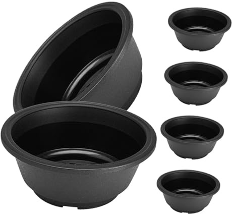 Anneome in Plastica per Piante Succulente Resistenti alla Deformazione Fondo Cavo Set di 6 Vasetti per Piantine e Fioriere da Interno ed Esterno