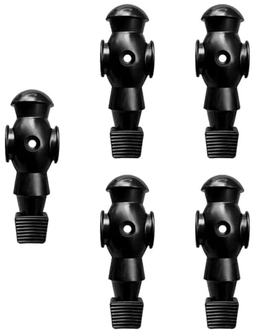 kesurpae Exquisito Juego de reemplazo de Jugadores futbolín, Figuras Resina Ligeras para Hombres, muñecos para Juegos Interior, Juego reemplazo Jugadores futbolín contrapesado, Negro, 10.7 x 3.6 cm