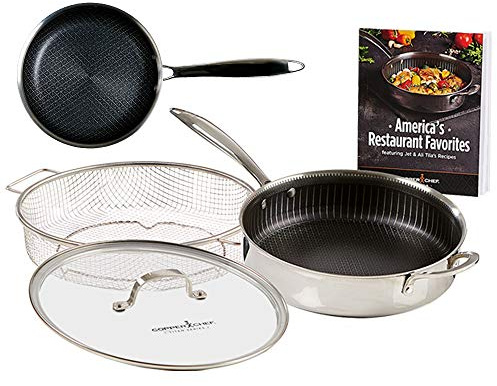Copper Chef Titan Fry, 9.5 inch with 8 inch Pan, stainless-steel
