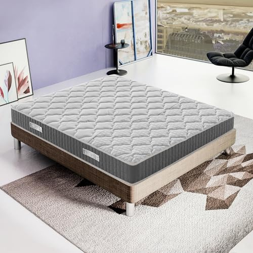 materassi e doghe - Materasso Memory | Alto 20 25 30 cm | Ortopedico Medio Rigido | Sistema di Alleviamento dei Punti di Pressione (Altezza 20 cm, 90x190 cm)
