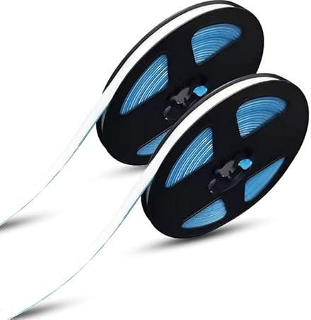 12M Tiras de Sellado Autoadhesivas, 2 Piezas Cinta Adhesiva de Calafateo Antimoho, Cinta Selladora de Costuras Decorativa para Piso de Cocina y Baño, Cinta Impermeable para Borde de Azulejo, Lavabo