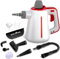 Irishom Dampfreiniger - 900-1050W, 3 bar, 3.5L Tank, 95°C, Zweifarbig Weiß und Rot, mit großem Zubehör-Set für Böden, Sofas, Badezimmer, Fenster