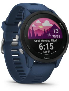 Garmin [Renewed Forerunner 255 GPS 46mm Running Smartwatch, Lightweight, Advanced Training & Insights, Safety & Tracking Features, up to 14 days Battery Life, Tidal Blue (Renewed)