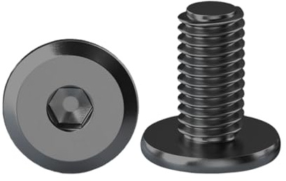 Drenky 10 Pezzi Viti A Testa Piatta Esagonale Nero In Acciaio Inox A2 V2A M8 X 12 mm Antiruggine Per Mobili A Testa Semicircolare Con Cava Esagonale