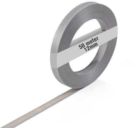 HUIYEETEX 164ft(50m) PVC Roller Blinds Tape, Smart Electric Roller Blind Motor Roll Tube Strong Adhesive Tape for Window Shade Roller Blind Tube/Bottom/Rail - Single-Sided Tape