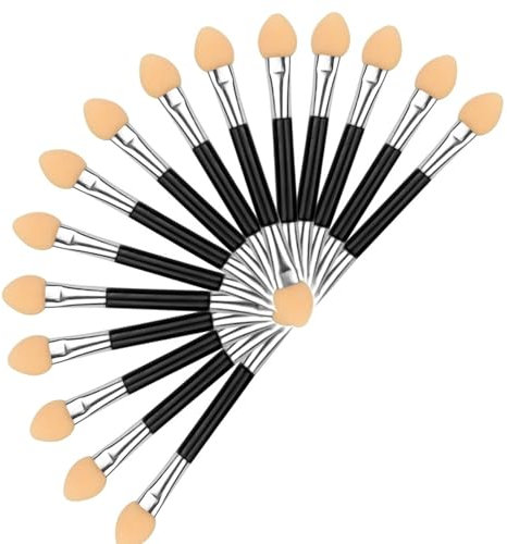 jatimdotina Eyeshadow Brushes, 15 PCS Dual Sided Eyeshadow Brushes, Sponge Eyeshadow Applicators, Beauty Tool for Eyeliner Eye Makeup Arts Crafts Art and Nail Art