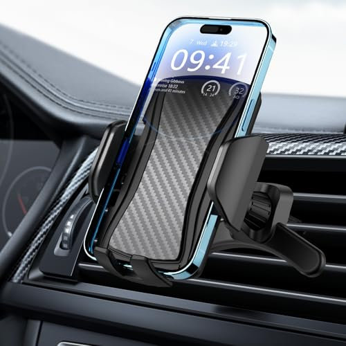 Brencco Soporte Movil Coche Rejilla de Ventilación 360° Rotación Suporte Telemovel Carro Gancho Metálico & Doble Pata Universales para Smartphones 4.0''-7.0''