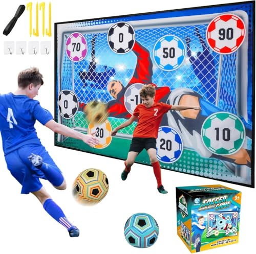 Tomatoys Juego de Fútbol para Niños con Portería y Pelotas de Velcro – Juego de Entrenamiento de Fútbol para Interior y Exterior, Juguete Deportivo Educativo, Niños de 3 a 8 Años