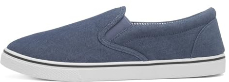 Red Fish Mens Blue Slip On Casual Canvas - Size 10 UK - Blue