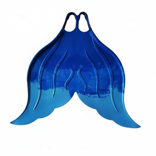 Milageto Monopinna Coda Sirena Materiale Monopinna a Coda di Sirena Propulsione Subacquea Pinna Unica Gomma , Blu Fantasia , 36-37