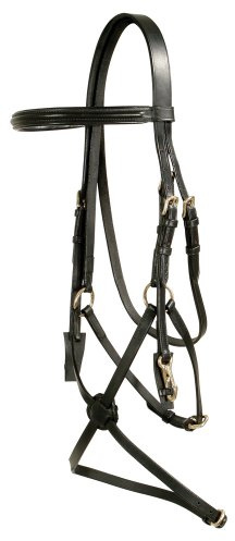 PFIFF - Briglia a morso snodato con Cavezza da Monta Messicana, Nero (Nero), Full/Warmblood