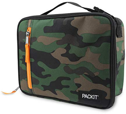 PackIt Freezable Classic Lunch Box, Camo, Built with EcoFreeze Technology, Collapsible, Reusable, Zip Closure With Zip Front Pocket and Buckle Handle, Perfect for Lunches