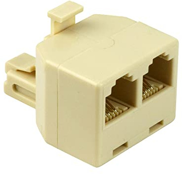 Skywalker Telephone T-Adapter for Single to Dual Jack (Ivory)