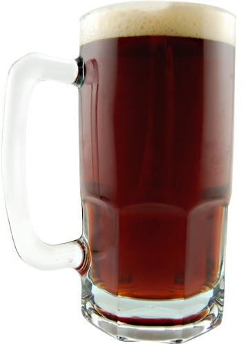 German Style Oktoberfest Extra Large Glass Beer Mug - 34 oz (1)