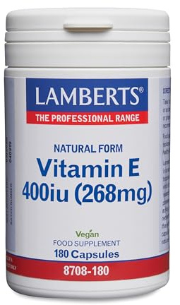 Lamberts Vitamina E, Natural 400UI - 180 Cápsulas