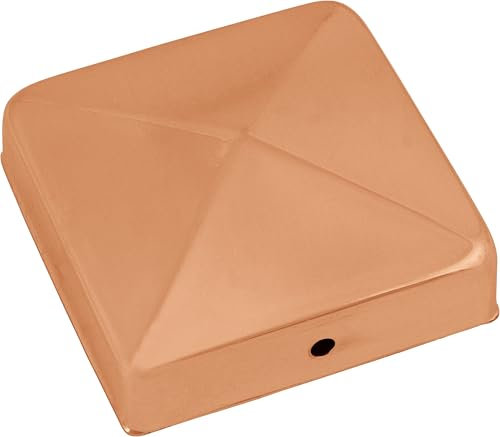 Connex Pfostenkappe - 70 x 70 mm - Witterungsschutz für Pfosten & Zäune - verkupfert / Zaun-Abdeckung / Pfahlkappe / Zaunabdeckung / Zaunkappe / Säulenkappe / HV4296
