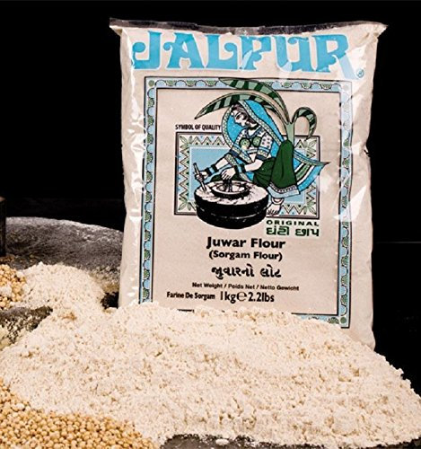 JALPUR MILLERS Stone Ground Sorghum Flour is a Premium Quality Jowar Atta, 2kg pack, Rich in fibre, iron and protein. Ideal for Bhakri, Roti, Chapati, and baking - Healthy Indian Millet Flour.