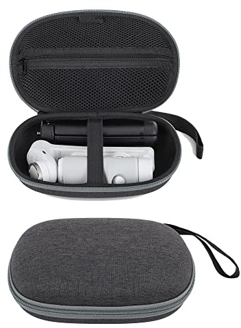 Fututech Universell förvaringsväska för stabilisator hårt skyddsfodral för Insta360 Flow bärväska för DJI Osmo Mobile 6 SE 5 4 handväskor fodral tillbehör, Färg: grå, Modern