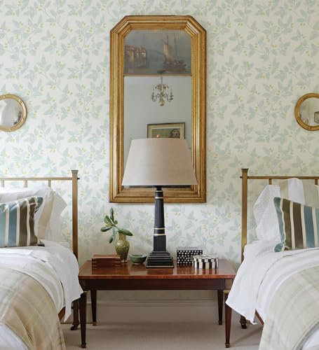 GAULAN 500682407 Papier peint vinyle écologique avec feuilles de fougère gris et vert lime pour mur salon cuisine bain chambre couloir stanza salle à - Échantillon DIN A4