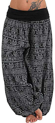 Haremsbyxor, dam, extra långa – yogabyxor, bomull, färgglada, harembyxor, färgglada, hippie, hög midja, ballongbyxor, långa yogabyxor, sommar, aladdinbyxor, sommarbyxor, pumpbyxor, lätta fritidsbyxor,