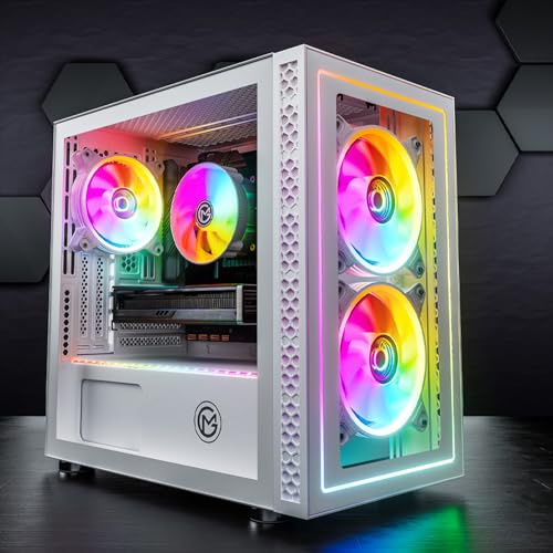 GameMachines Nova Snow Edition, mATX PC Gaming Gehäuse, 3 A-RGB Lüfter