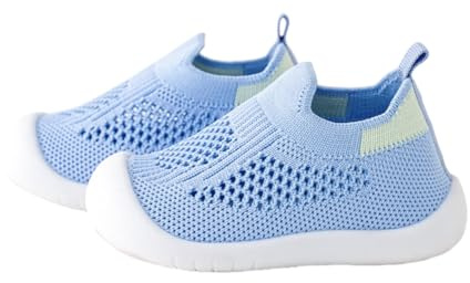 Zapatillas Primeros Pasos niño niña (Azul Celeste, Sistema Tallas Calzado EU, Niño (0-5 años), Números, Mediano, 22)