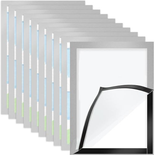 DAJAVE 13 Pcs A4 Magnetic Photo Frames Magnetic Picture Frame A4 Self Adhesive Magnetic Display Frame Peel and Stick Picture Frames for License, Photos, Documents, Notices