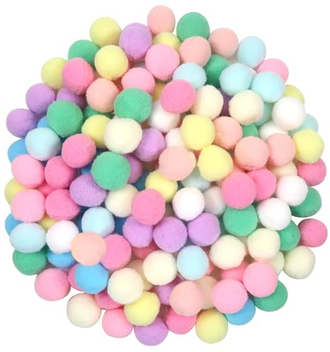 TOAOB 150 Piezas Pompones Multicolor de Color 25 mm Mini Bolas de Alta Elasticidad Peluche Esponjosos Conjunto de Pompones Para Divertidas Manualidades DIY y Decoracion Creativas