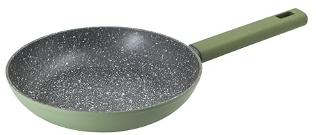 Zanetti, Green Pfanne 26 cm, Induktionspfanne, Steinoptik, dicke Beschichtung, Soft-Touch-Griff, geeignet für alle Herdarten
