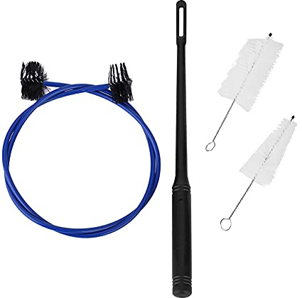 POENVFPO Professionelles 4-teiliges Trompeten-Reinigungsset, Wartungswerkzeuge aus Kunststoff mit Mundstückbürste, Klappenbürste, Flexibler Bürste, Reinigungsstab, 12 Cm und 80 Cm Länge