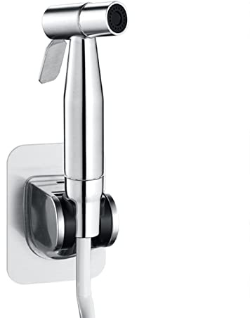 JHNKOJ Handheld Bidet Sprayer for Toilet-Adjustable Water Pressure Control Bidet Sprayer Head Replacement Toilet Spray Gun Set for Toilet Bidet 2.2m Telescopic Hose Bracket(Brushed)