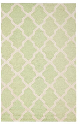 Safavieh Trellis Indoor Hand Tufted Accent Area Rug, Cambridge Collection, CAM121, in Light Green / Ivory, 61 X 91 cm for Living Room, Bedroom or Any Indoor Space