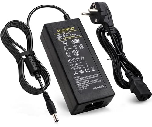 TOBWOLF DC 24V 5A Netzteil, 120W AC 100-240V zu DC 24V Netzteil Transformatoren, 5.5 x 2.5mm Schalten PC Netzkabel für Wireless Router, CCTV Sicherheitssystem, LCD Monitor EU Stecker