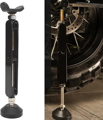EIMSOAH Motorcycle Lift Stand, Front and Rear Wheel, 400kg Weight Bearing, Portable Jack with Chain Stands