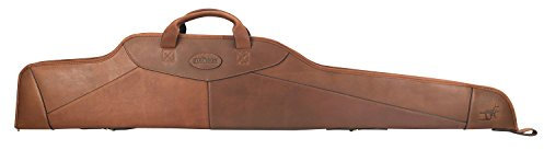 Tourbon Jagd traditionellen englischen Leder Gun Case weiche Gewehr 127 cm Zielfernrohr gun Tasche mit verstellbarer Schultergurt - Braun